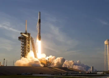 SpaceX Falcon 9 rocket carrying the Dragon spacecraft lifts off from NASA's Kennedy Space Center during the Crew-10 mission in March 2025.