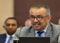 Dr. Tedros Adhanom Ghebreyesus, Director-General of the World Health Organization, attends the European Union–African High-Level Event on Health in Brussels, Belgium.