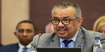 Dr. Tedros Adhanom Ghebreyesus, Director-General of the World Health Organization, attends the European Union–African High-Level Event on Health in Brussels, Belgium.