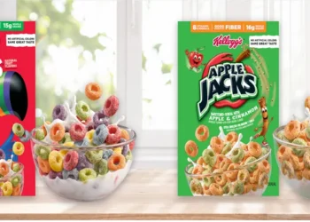 WK Kellogg cereal products featured in the company’s announcement about removing artificial colors from all cereals by the end of 2026.
