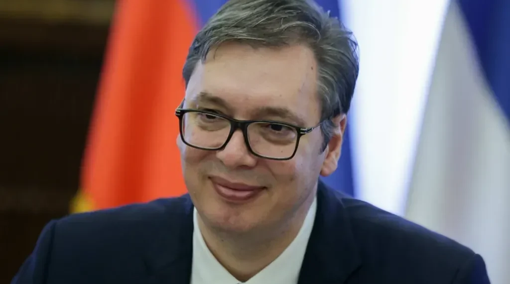 Serbian President Aleksandar Vučić photographed during an official engagement in Moscow on June 3, 2019.