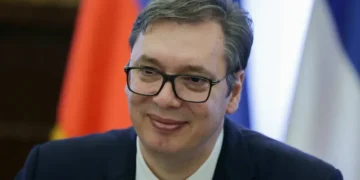Serbian President Aleksandar Vučić photographed during an official engagement in Moscow on June 3, 2019.
