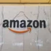 Amazon logo displayed on a building in Sydney, Australia, photographed on April 25, 2023.