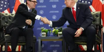 Andy Burnham meets Donald Trump during a bilateral meeting at United Nations Headquarters in New York on September 22, 2026.