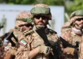 Iranian and Azerbaijani troops participate in the Aras-2025 joint military exercise in the Karabakh region in May 2025.