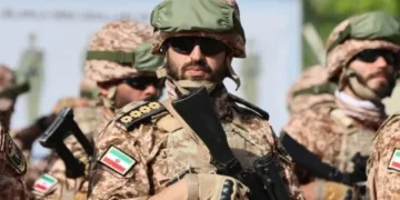 Iranian and Azerbaijani troops participate in the Aras-2025 joint military exercise in the Karabakh region in May 2025.