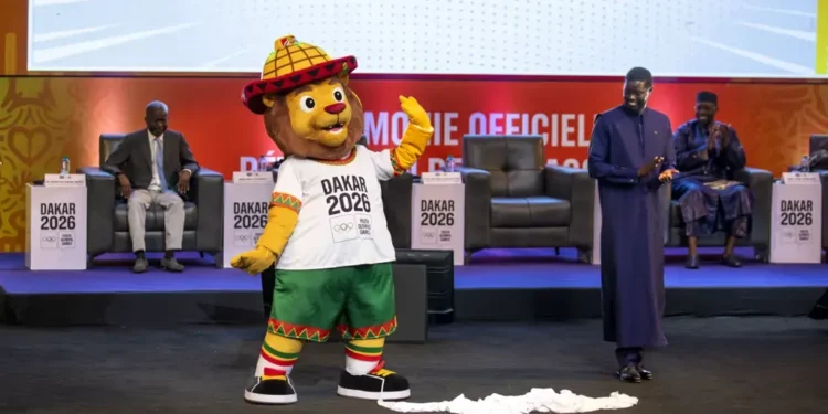 Ayo, the lion mascot of the Dakar 2026 Youth Olympic Games, representing Senegalese youth and the first Olympic event in Africa.