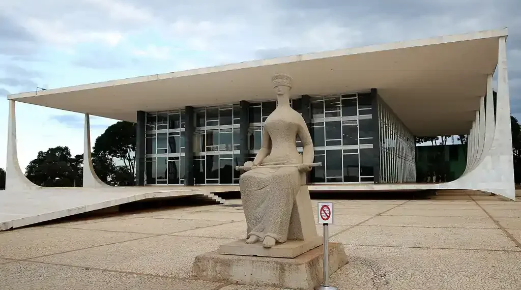 Supreme Federal Court building in Brasília, Brazil, photographed in April 2017.