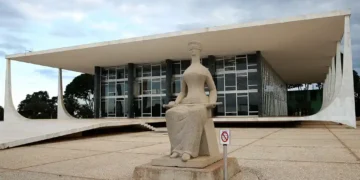 Supreme Federal Court building in Brasília, Brazil, photographed in April 2017.