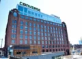 Converse headquarters building at Lovejoy Wharf in Boston, Massachusetts, photographed on May 3, 2015.