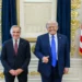 President Donald Trump and Canadian Prime Minister Mark Carney meet during a bilateral engagement on October 7, 2025.