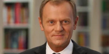 Donald Tusk at WSB University in Toruń, Poland, photographed during a visit on January 1, 2009.