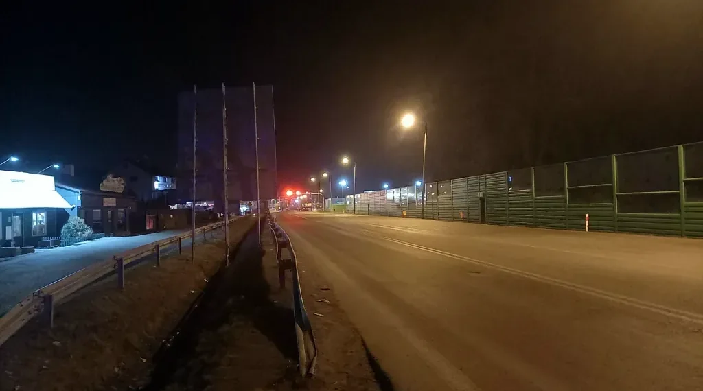 Poland-Ukraine road border crossing at Dorohusk-Jagodzin, photographed on March 13, 2022, in Dorohusk, Poland.