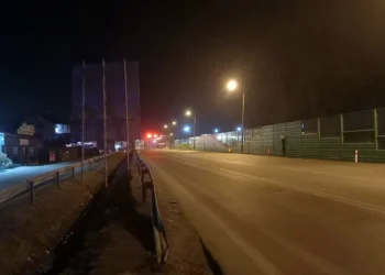Poland-Ukraine road border crossing at Dorohusk-Jagodzin, photographed on March 13, 2022, in Dorohusk, Poland.