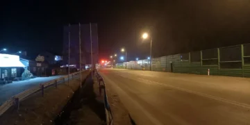 Poland-Ukraine road border crossing at Dorohusk-Jagodzin, photographed on March 13, 2022, in Dorohusk, Poland.