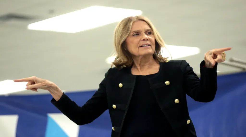 Gloria Steinem speaks with supporters during the Women Together Arizona Summit in Phoenix, Arizona.