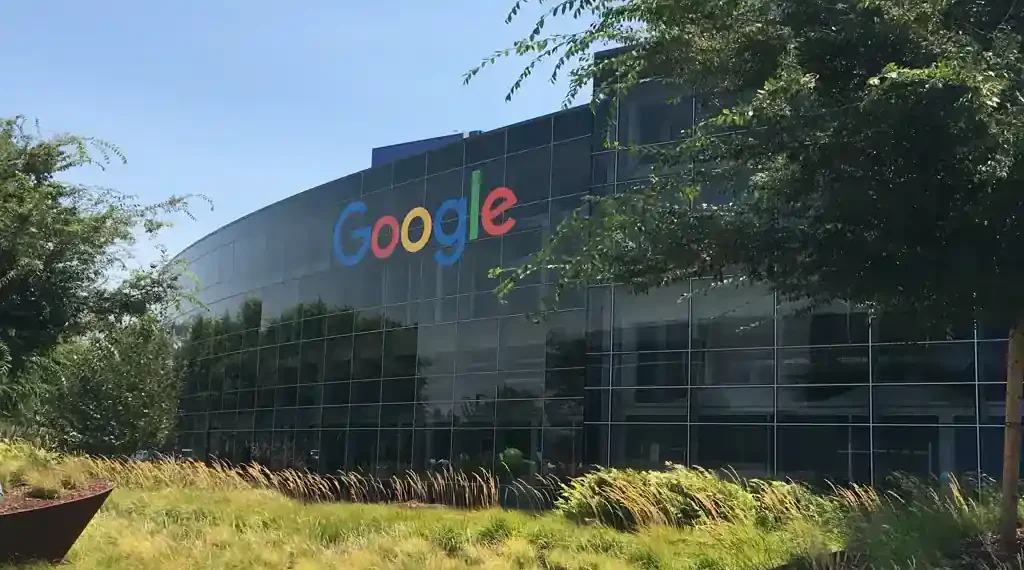 Googleplex headquarters of Google in Mountain View, California, shown as the company's main corporate campus.