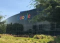 Googleplex headquarters of Google in Mountain View, California, shown as the company's main corporate campus.