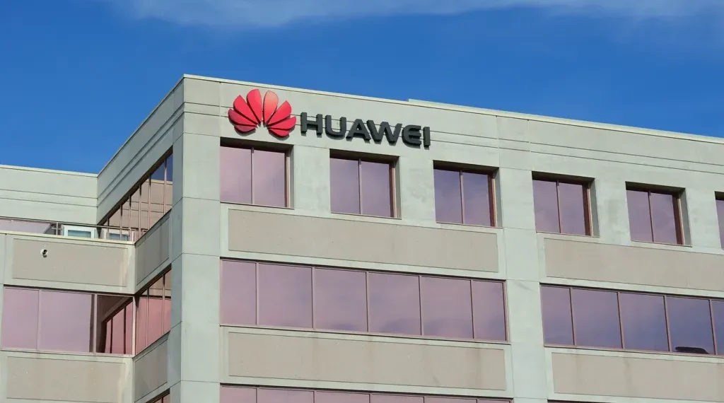 Huawei Canada office building photographed in July 2018, showing the company’s Canadian corporate presence.