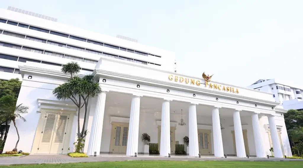 Indonesia’s Foreign Ministry building in Jakarta, headquarters of the country’s diplomatic and international affairs administration.