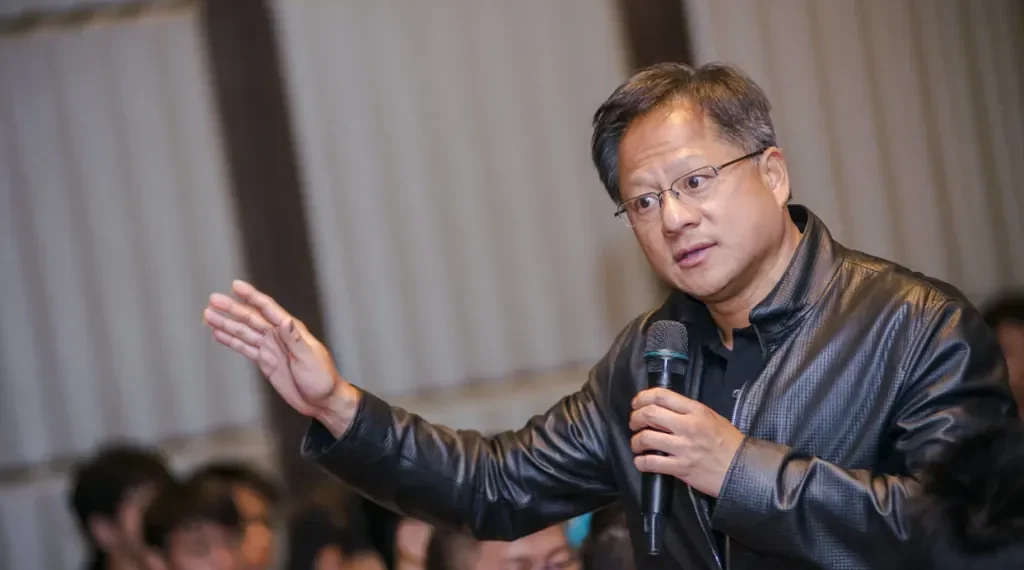 NVIDIA CEO Jensen Huang at the 2016 Taipei International Computer Show in Taipei, photographed on May 31, 2016.