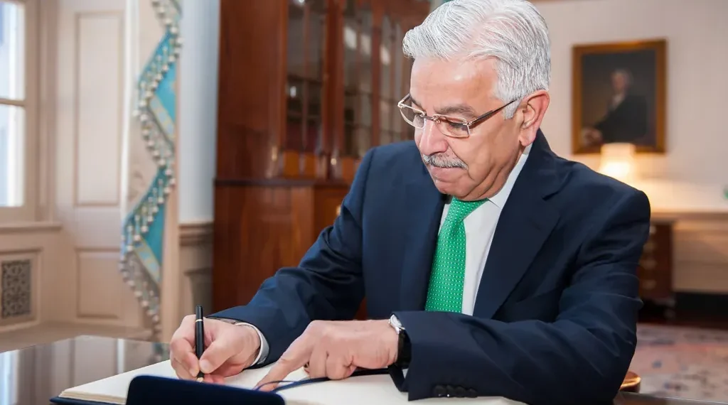 Pakistani foreign minister signs U.S. secretary of state’s guestbook before a meeting at the State Department in Washington, D.C.