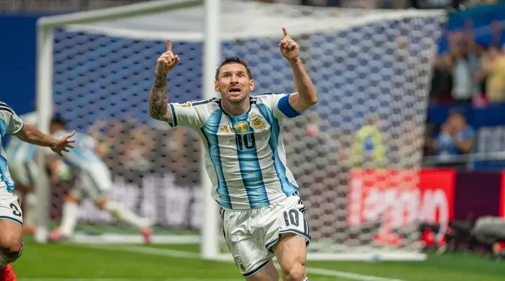 Lionel Messi plays for Argentina against Egypt during the 2026 FIFA World Cup on July 7, 2026.
