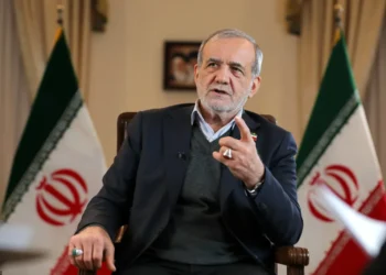 Masoud Pezeshkian appears in an interview with Khamenei.ir in an image dated December 27, 2025.