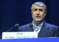 Mohamed Eslami speaks during the IAEA General Conference at the agency headquarters in Vienna, Austria, in September 2022.