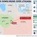 NATO aircraft responds after unidentified drone enters Lithuanian airspace and is shot down near Pratkunai, close to Belarus.