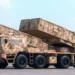 PHL-16 tactical ballistic missile launchers displayed during a military parade showcasing Chinese missile systems.