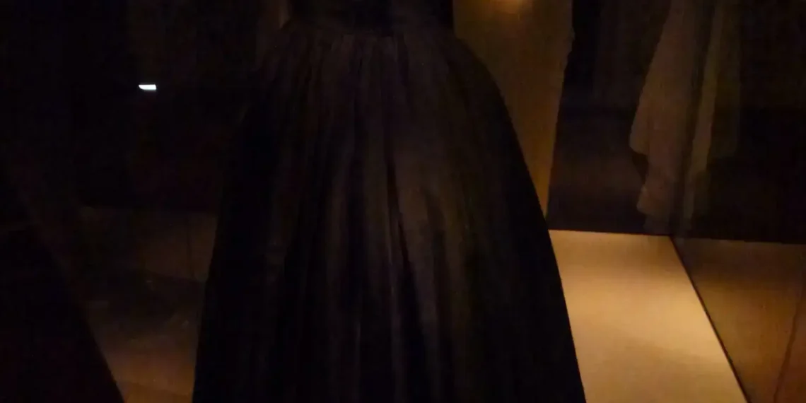 Princess Diana dress displayed at a Kensington Palace exhibition, photographed on March 31, 2012.