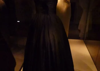 Princess Diana dress displayed at a Kensington Palace exhibition, photographed on March 31, 2012.