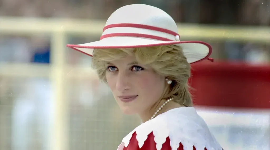 Princess Diana attends a welcoming address at the Alberta Legislature in Edmonton, Alberta, during a royal visit on June 30, 1983.