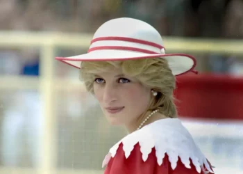 Princess Diana attends a welcoming address at the Alberta Legislature in Edmonton, Alberta, during a royal visit on June 30, 1983.