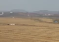 Friendship rail bridge linking Russia and North Korea across the border near the Tumen River.