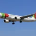 TAP Air Portugal A321neo passenger aircraft landing at Toronto Pearson International Airport after a flight from Lisbon, Canada.