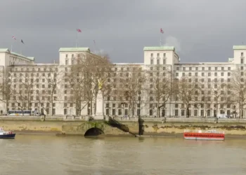 Ministry of Defence Main Building in London, United Kingdom, photographed on March 3, 2014.