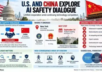 U.S. and Chinese officials explore an AI safety dialogue amid technology competition, semiconductor restrictions, and concerns over high-consequence AI incidents.