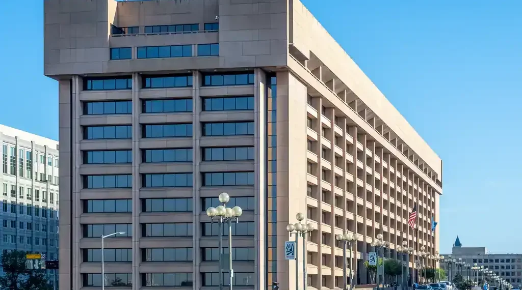 U.S. Postal Service Headquarters building in Washington, D.C., photographed in September 2024.