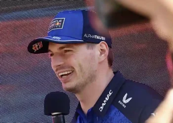 Max Verstappen at the Red Bull Fan Zone on Crown Riverwalk in Melbourne, Australia, photographed on March 5, 2026.