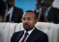 Ethiopian Prime Minister Abiy Ahmed attends Somalia’s presidential inauguration ceremony in Mogadishu on June 9, 2022.
