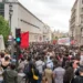 Acampada del Sol gathering along Camino del Congreso, photographed on October 2, 2026.
