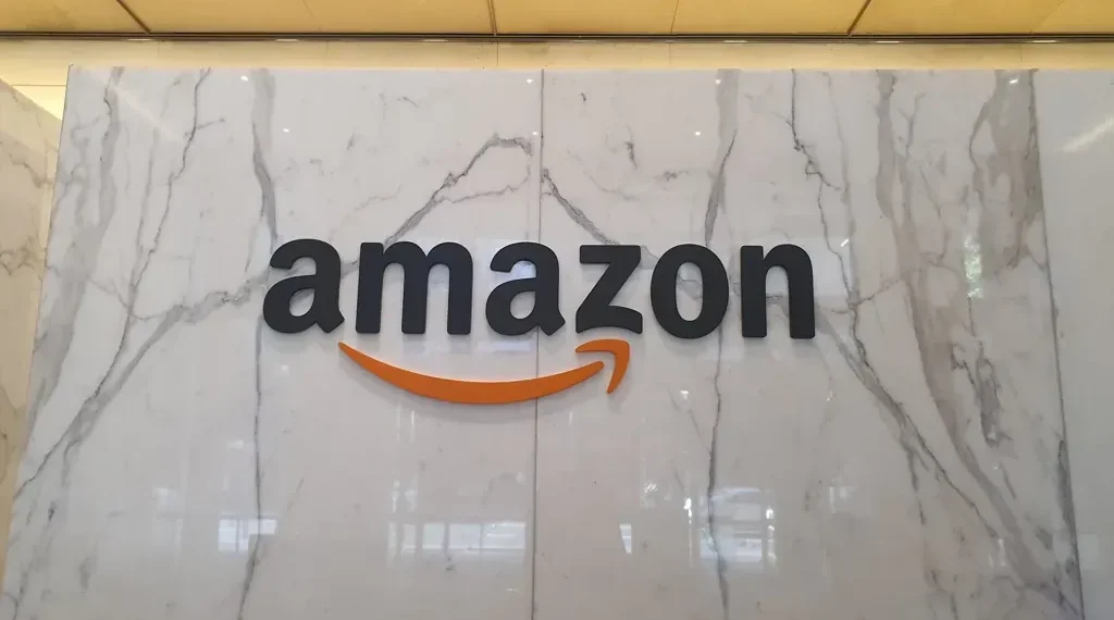 Amazon logo displayed in Sydney, Australia, photographed on April 25, 2023, showing the company’s branding at a Sydney location.