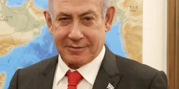 Benjamin Netanyahu photographed in Israel on January 24, 2024.