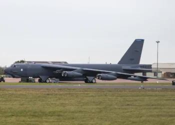Boeing B-52H Stratofortress operated by the United States Air Force at RAF Fairford, Gloucestershire, photographed on October 29, 2019.