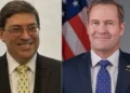 Side-by-side composite featuring Cuban Foreign Minister Bruno Rodríguez Parrilla on the left, photographed in 2013, and U.S. Ambassador to the United Nations Mike Waltz on the right, in an official portrait from September 2025.