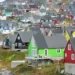 Close-up view of colorful houses in Nuuk, Greenland, photographed on August 26, 2019.