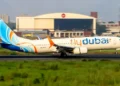 Flydubai Boeing 737-8KN aircraft A6-FGI photographed on November 1, 2021, at VGHS, the airport code for Hazrat Shahjalal International Airport.