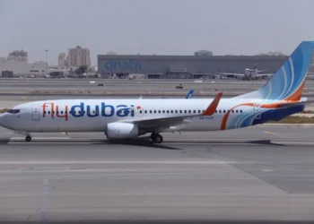 Flydubai Boeing 737-800 aircraft A6-FDP at Dubai International Airport in the United Arab Emirates on September 28, 2013.